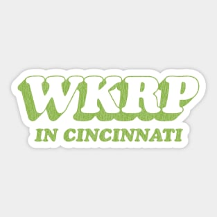 WKRP in Cincinnati Vintage Green v2 Sticker